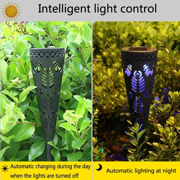 2 PCS Solar Outdoor LED Hollow Garden Ground Lawn Light(TH017A-2 White Light)