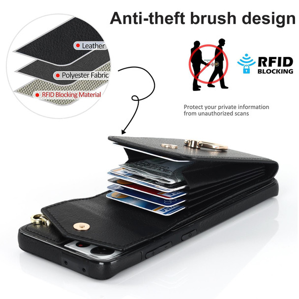 For Samsung Galaxy S21 Ultra 5G Anti-theft RFID Card Slot Phone Case(Black)