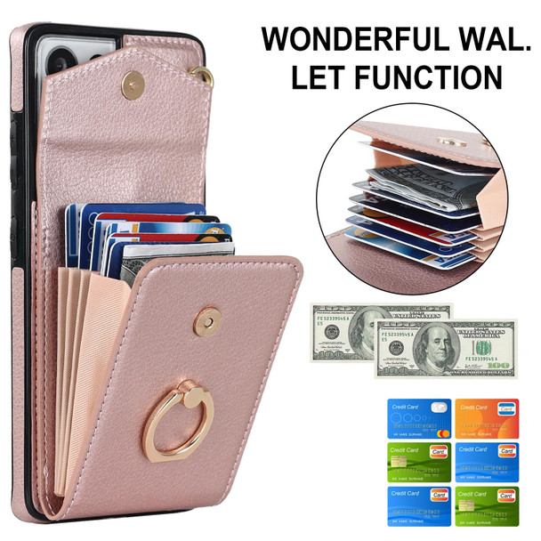 For Samsung Galaxy S22+ 5G Anti-theft RFID Card Slot Phone Case(Rose Gold)