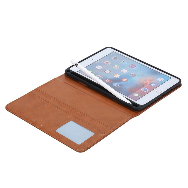 Knead Skin Texture Horizontal Flip Leather Case for iPad Mini 2019, with Photo Frame & Holder & Card Slots & Wallet & Pen Slot (Brown)