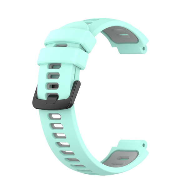 For Garmin Forerunner 735 / 735XT Two-Color Silicone Watch Band(Teal+Grey)