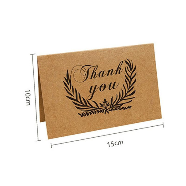 15 PCS Vintage Kraft Paper Simple Blessing Message Card Holiday Universal Thank You Card(13)