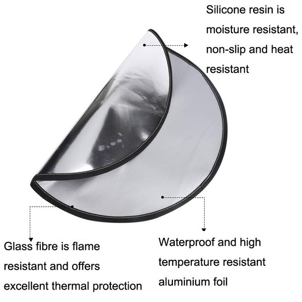 Round Camper Camping Lawn Fire Rack Flame Insulation Land, Diameter: 11 Inches