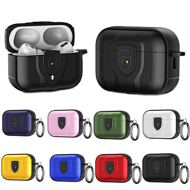 For AirPods Pro TPU + PC Full Wrap Type Protection Case Cover(White)