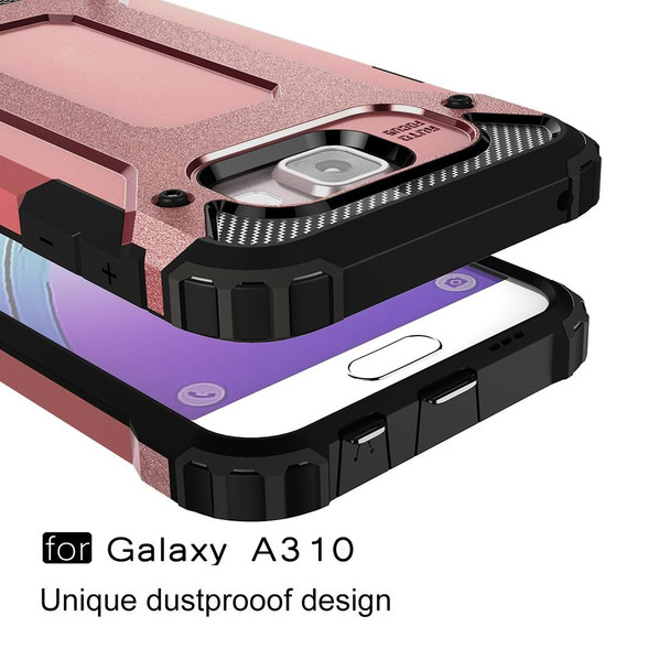 For Galaxy A3 (2016) / A310 Tough Armor TPU + PC Combination Case(Rose Gold)