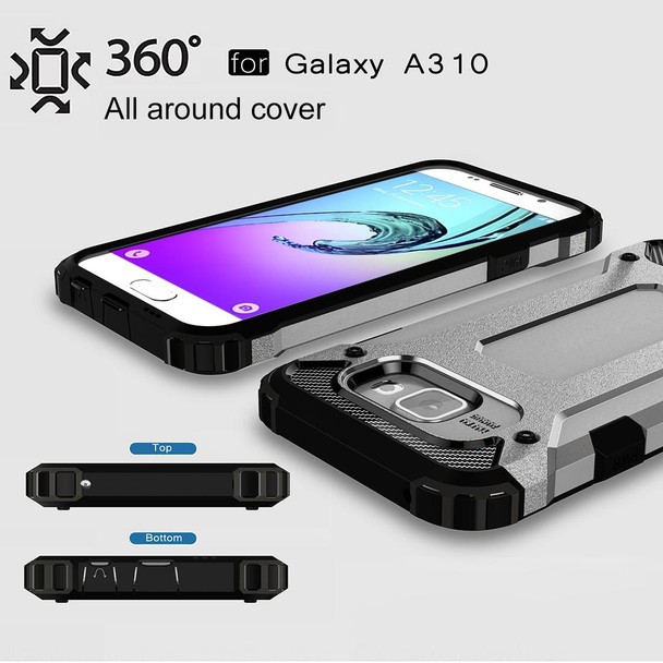 For Galaxy A3 (2016) / A310 Tough Armor TPU + PC Combination Case(Grey)