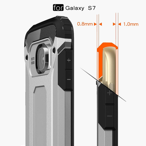 For Galaxy S7 / G930 Tough Armor TPU + PC Combination Case (Grey)