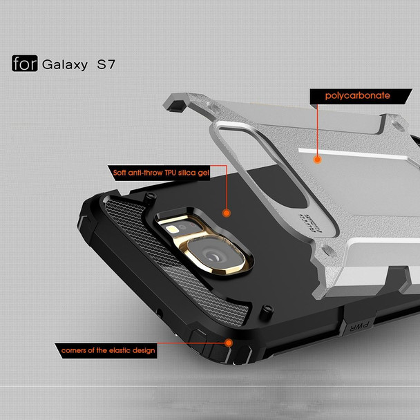 For Galaxy S7 / G930 Tough Armor TPU + PC Combination Case (Grey)
