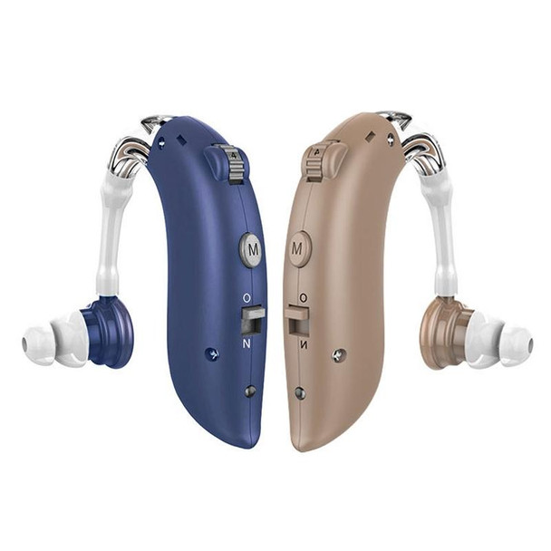 GM-105 Smart Noise Cancelling Ear-hook Rechargeable Elderly Hearing Aids, Spec: EU Plug(Skin Color)