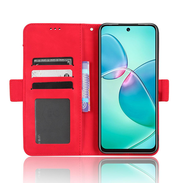 For Infinix Note 12i Skin Feel Calf Texture Card Slots Leatherette Phone Case(Red)