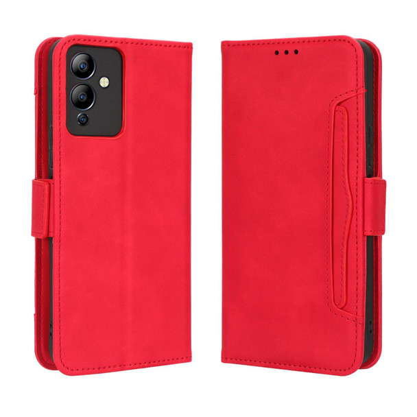 For Infinix Note 12i Skin Feel Calf Texture Card Slots Leatherette Phone Case(Red)