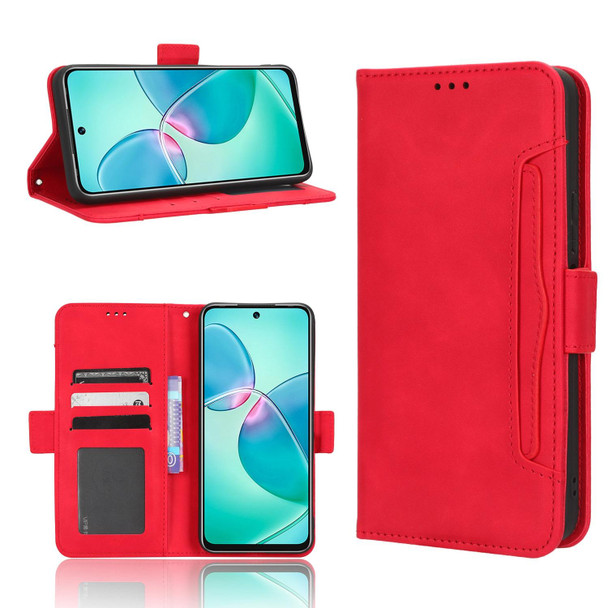 For Infinix Note 12i Skin Feel Calf Texture Card Slots Leatherette Phone Case(Red)