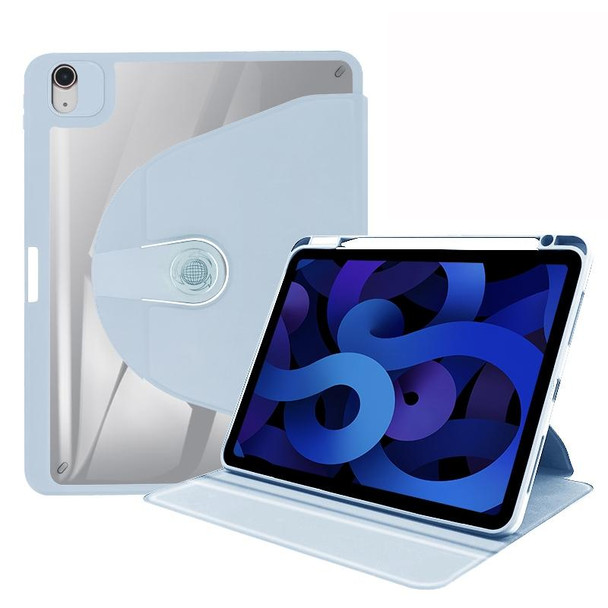 For iPad mini 5 / 4 Acrylic 360 Degree Rotation Holder Tablet Leatherette Case(White Ice)