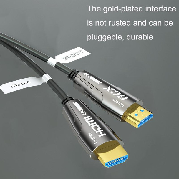 HDMI 2.0 Male To HDMI 2.0 Male 4K HD Active Optical Cable, Cable Length: 25m