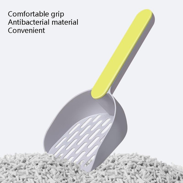 5 PCS Cat Litter Shovel Filter Cat Shovel(Gray+Green)