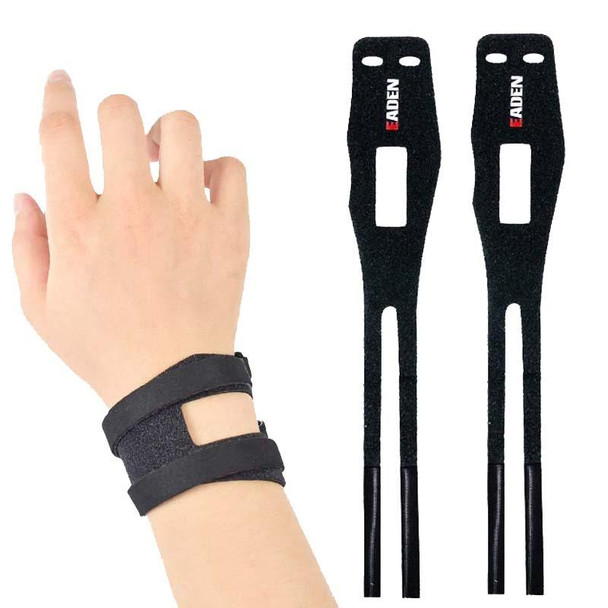 1 Pair EADEN Sports Wrist Brace Yoga Fitness TFCC Support Wrist Cover, Size: M(Reinforced Black)