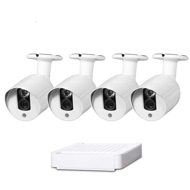 N4B3-Mini/L 4Ch 720P P2P ONVIF 1.0 Mega Pixel IP Camera NVR Kit, Support Night Vision / Motion Detection, IR Distance: 20m