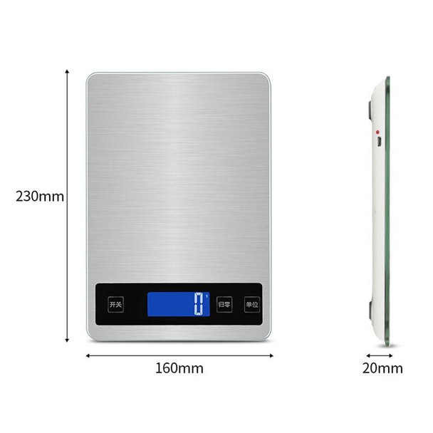 A10-1 Portable USB Kitchen Scale Household Food Baking Tea Quasi-Gram Weight Bench Scale, Specification: 15kg / 1g(White)