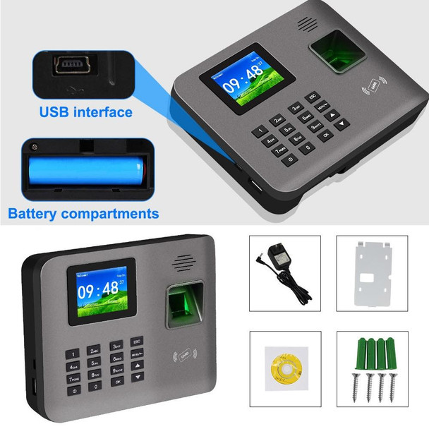 Realand AL325 Fingerprint Time Attendance with 2.4 inch Color Screen & ID Card Function & WiFi