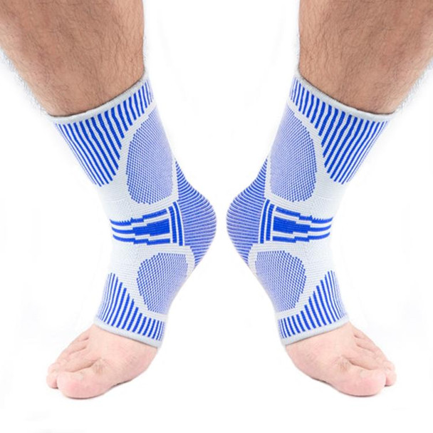 A Pair Sports Ankle Support Breathable Pressure Anti-Sprain Protection Ankle Sleeve Basketball Football Mountaineering Fitness Protective Gear, Specification: XL(Light Gray)