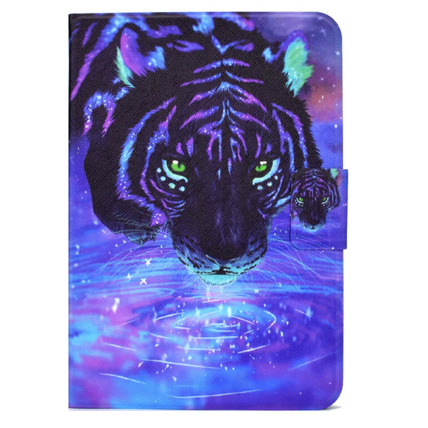 For iPad 10th Gen 10.9 2022 Electric Pressed Colored Drawing Smart Leatherette Tablet Case(Star Lion)