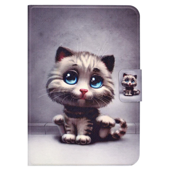 For iPad 10th Gen 10.9 2022 Electric Pressed Colored Drawing Smart Leatherette Tablet Case(Cat)