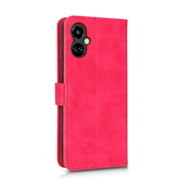 For Tecno Camon 19 Neo Skin Feel Magnetic Flip Leatherette Phone Case(Rose Red)