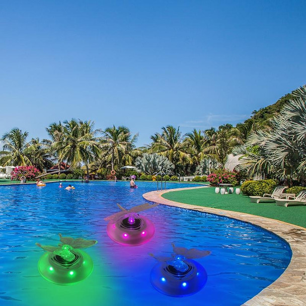 Solar Pool Floating Light Outdoor Villa Swimming Pool RGB Light Garden Grass Light(Butterfly)