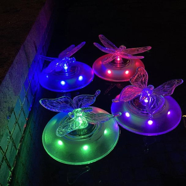 Solar Pool Floating Light Outdoor Villa Swimming Pool RGB Light Garden Grass Light(Butterfly)