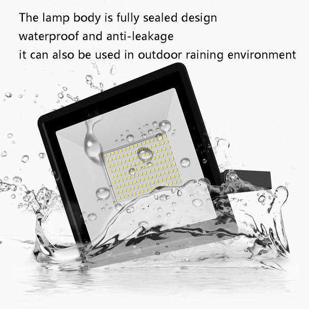 100W Linear LED Spotlight Outdoor Project Light Waterproof Garden Energy-Saving Lighting Floodlight, Style:(Cold White Light)