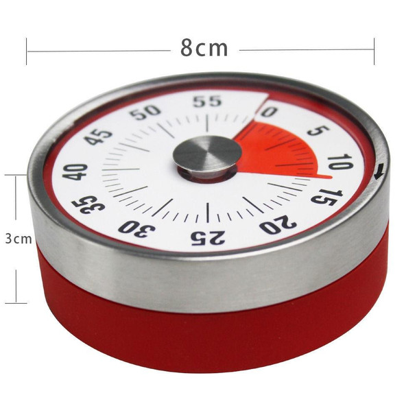 Kitchen Timer Countdown Timer with Magnetic Stainless Steel Timer, Color:8cm Red