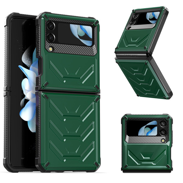 For Samsung Galaxy Z Flip4 5G SM-F721 Armored All-inclusive Shockproof Folding Phone Case(Green)