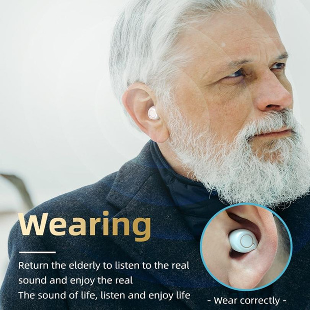 GM-902 Wireless Magnetic Charging Bluetooth Hearing Aids Elderly Sound Amplifier(Red Blue+Black)