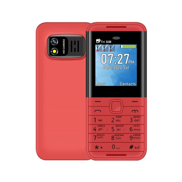 SERVO BM5310 Mini Mobile Phone, Russian Key, 1.33 inch, MTK6261D, 21 Keys, Support Bluetooth, FM, Magic Sound, Auto Call Record, GSM, Triple SIM (Red)