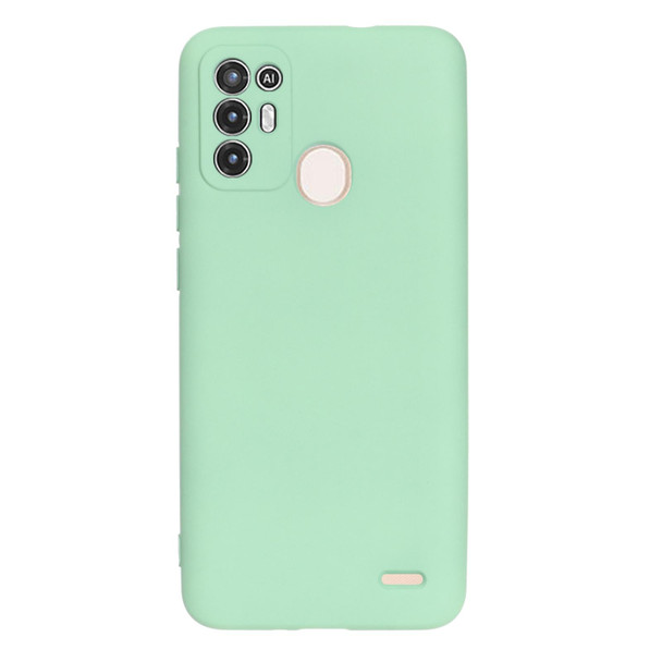 For ZTE A52 Solid Color Liquid Silicone Dropproof Full Coverage Protective Case(Green)