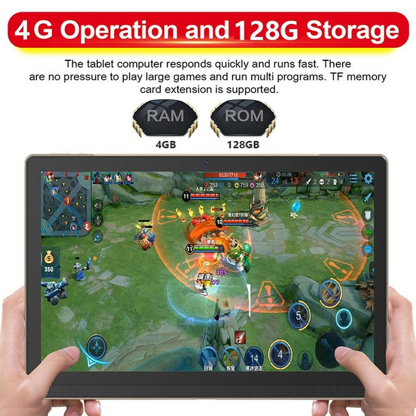 M101 4G LTE Tablet PC, 14.1 inch, 4GB+128GB, Android 8.1 MTK6797 Deca Core 2.1GHz, Dual SIM, Support GPS, OTG, WiFi, BT(Gold)