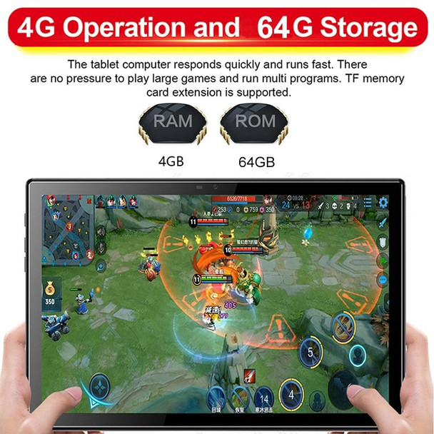 G18 4G Phone Call Tablet PC, 10.1 inch, 4GB+64GB, Android 8.0 MTK6797 Deca Core 2.1GHz, Dual SIM, Support GPS, OTG, WiFi, BT (Grey)