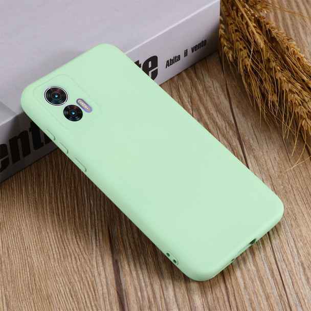 For Motorola Edge 30 Neo Pure Color Liquid Silicone Shockproof Phone Case(Green)