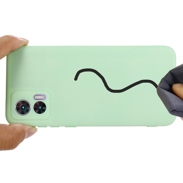 For Motorola Edge 30 Neo Pure Color Liquid Silicone Shockproof Phone Case(Green)