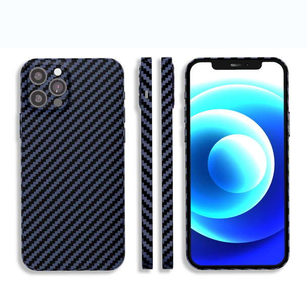 For iPhone 13 Carbon Fiber Texture PC Phone Case(Dark Blue)