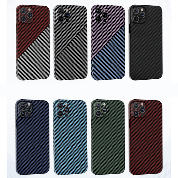 For iPhone 11 Carbon Fiber Texture PC Phone Case(Grey Black)