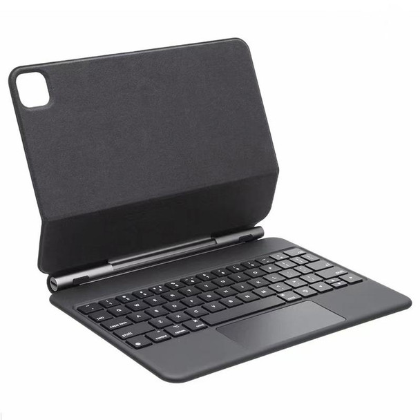 For iPad Air 5 / 4 10.9 inch P10 Bluetooth Keyboard Leatherette Case with Touch Pad(Black)
