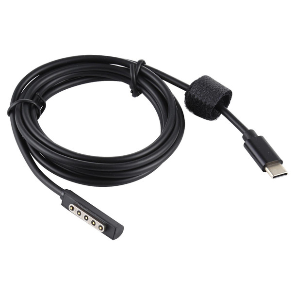 USB-C / Type-C Power Supply PD 65W Fast Charging Cable for Microsoft Surface Pro 2, Cable Length: 1.5m