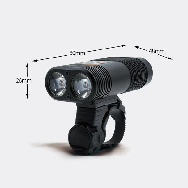 Y12 Bike LED Headlight Front Lamp 2 x XPE LEDs 350LM USB Charging Bicycle Headlight with 5 Modes