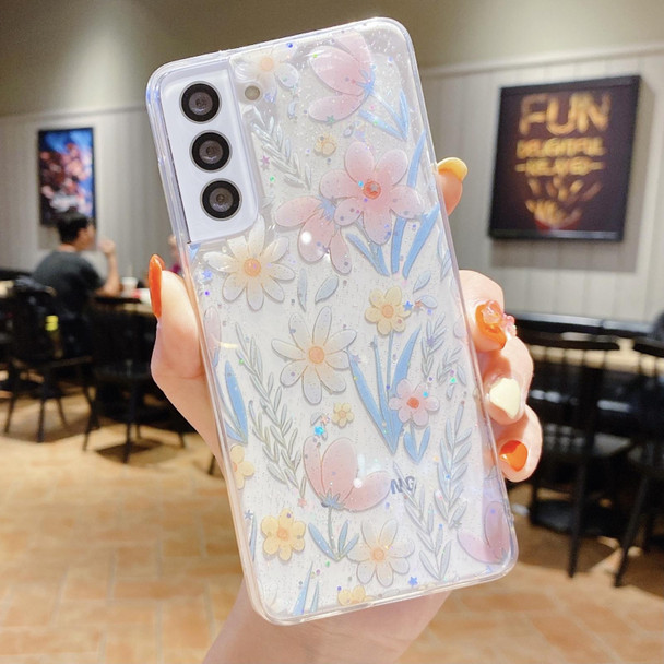 For Samsung Galaxy A72 5G / 4G Fresh Small Floral Epoxy TPU Phone Case(Pink Flowers 3)