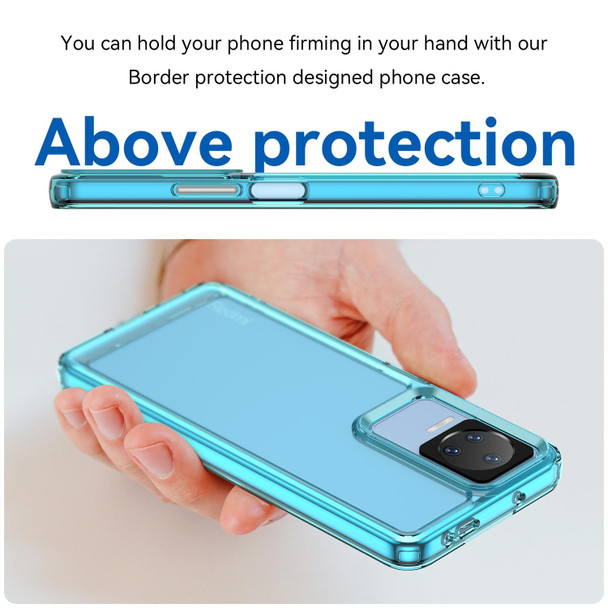 For Xiaomi Redmi K40S Candy Series TPU Phone Case(Transparent Blue)