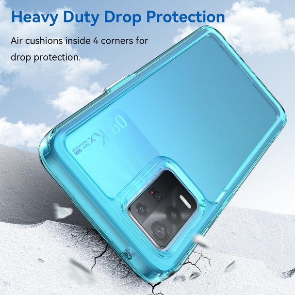 For Realme 8S 5G Candy Series TPU Phone Case(Transparent Blue)