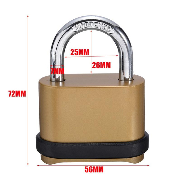 Large 4-Bit Password Padlock Door Warehouse Anti-Theft Password Lock