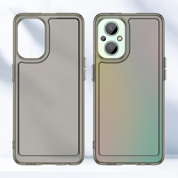 For OPPO Reno8 Lite Candy Series TPU Phone Case(Transparent Grey)