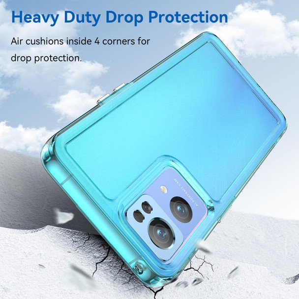 For OPPO Reno7 Pro Candy Series TPU Phone Case(Transparent Blue)